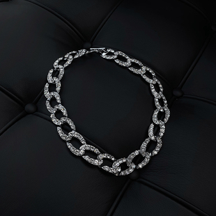 Unawares.男女同款 捷克钻镶嵌古巴项链