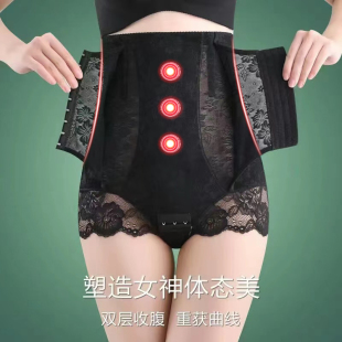 薄款 强力小肚子束腰塑形产后无痕夏季 女高腰提臀裤 下开裆收腹内裤