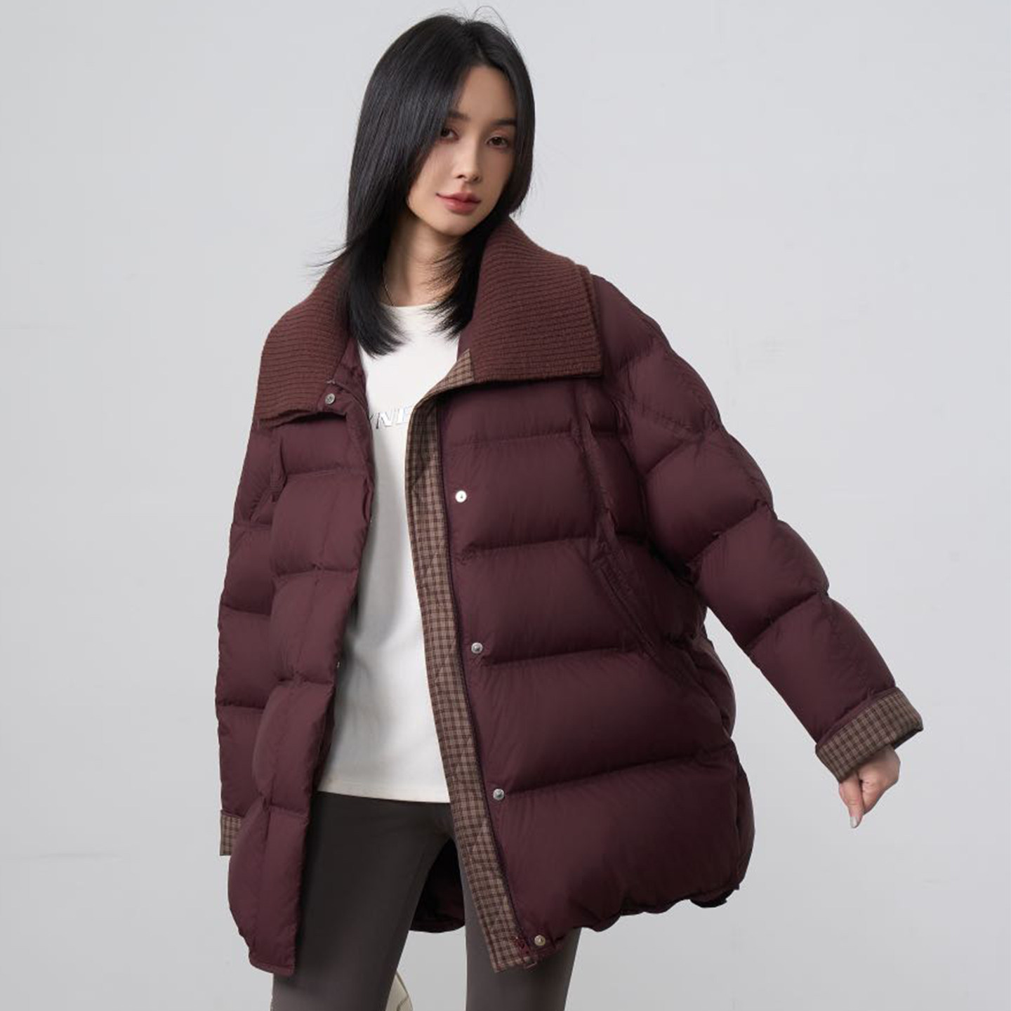 韩版大翻领加厚90白鸭绒羽绒服女2025冬季新款宽松保暖羽绒外套,女装/女士精品,羽绒服,淘宝优惠券,粉丝福利购,淘宝优惠卷