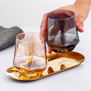 刷牙杯情侣一对酒店洗漱杯子家用 高颜值漱口杯玻璃ins风简约套装