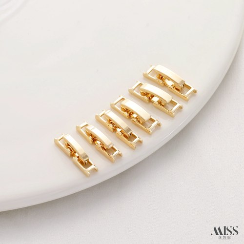 祢饰妮链扣真金保色锆石链扣子