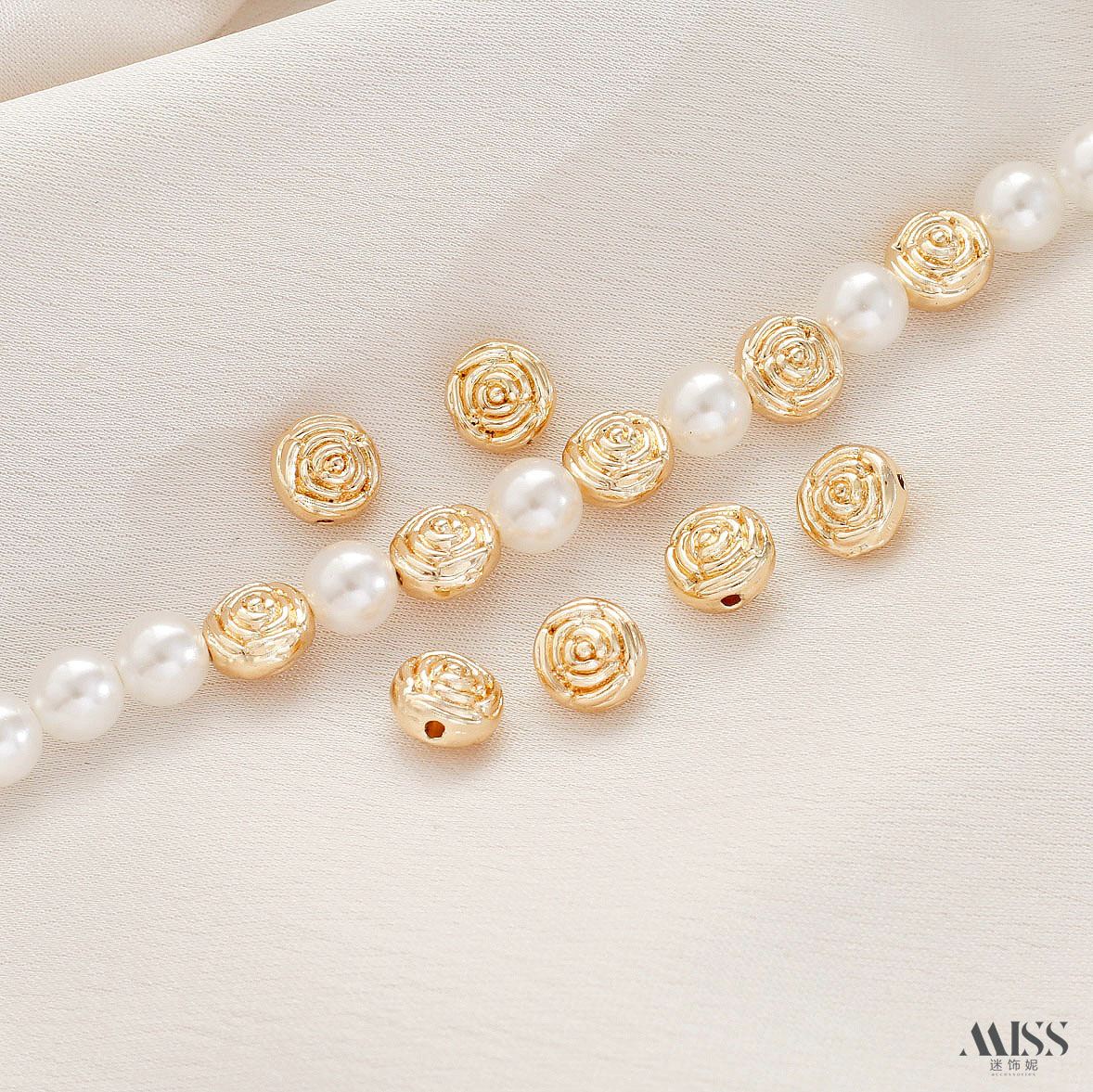 祢饰妮合金强保色隔珠