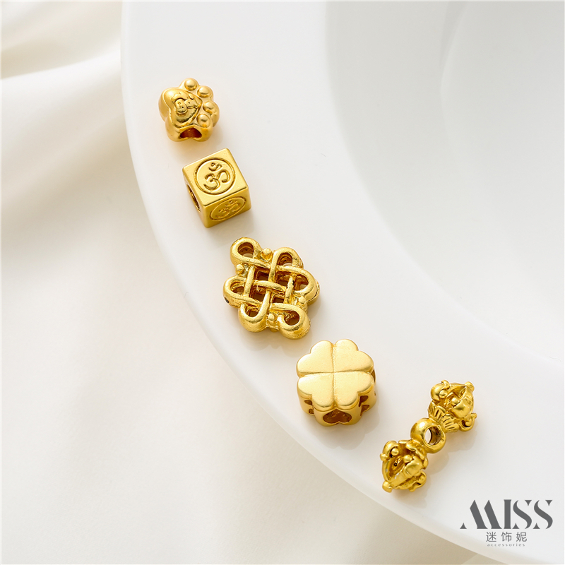 迷饰妮包金保色包邮隔珠diy配件