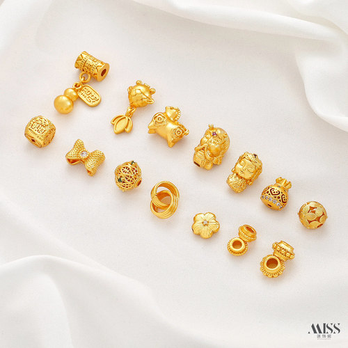 祢饰妮铜镀24K沙金保色隔珠