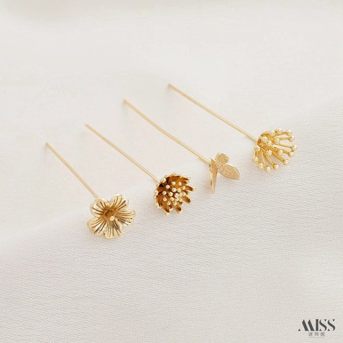 祢饰妮铜包金保色持久花式珠针