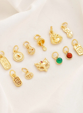 祢饰妮铜镀真金保色葫芦吊坠