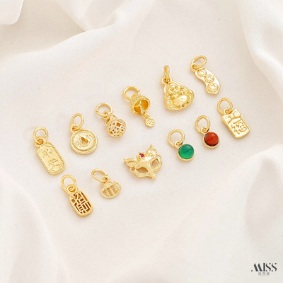 祢饰妮铜镀真金保色葫芦吊坠