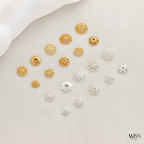 祢饰妮铜镀厚银花托隔片