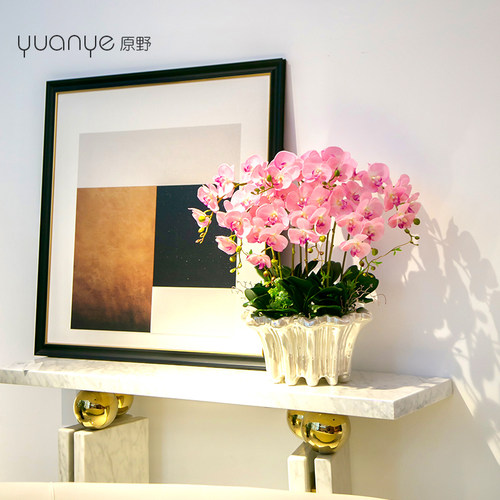 蝴蝶兰仿真花高档假花客厅酒店