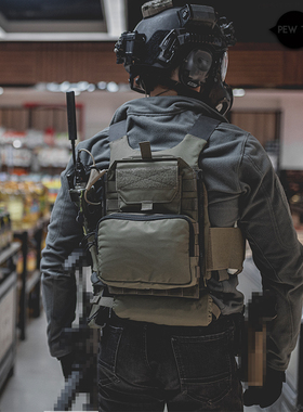 PEWTAC TYR款molle拉链水袋背板包FCSK3.0战术背心突击背板BP02