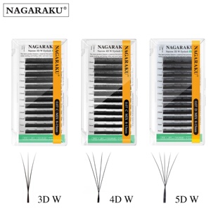 NAGARAKU窄口叶草嫁接睫毛超软小绒花不散W型3D三四五叶草假睫毛