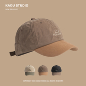 夏季 鸭舌帽子男女日系拼色透气遮阳棒球帽户外软顶短檐帽 速干薄款