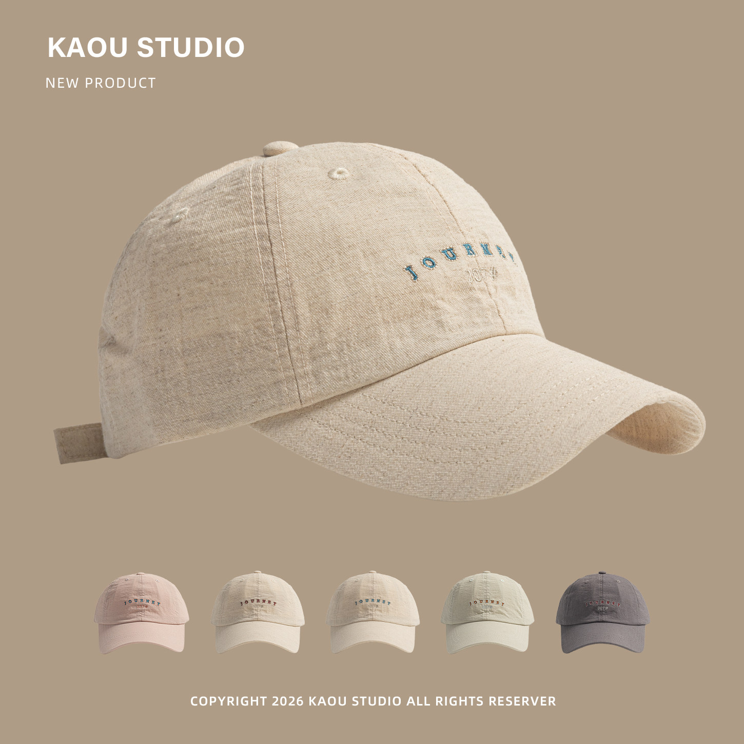 棉麻质感软顶鸭舌帽男女春夏透气显脸小遮阳防晒日常百搭棒球帽子