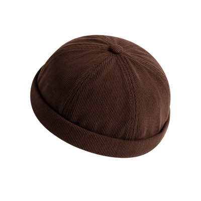 日系复古灯芯绒瓜皮帽百搭地主帽