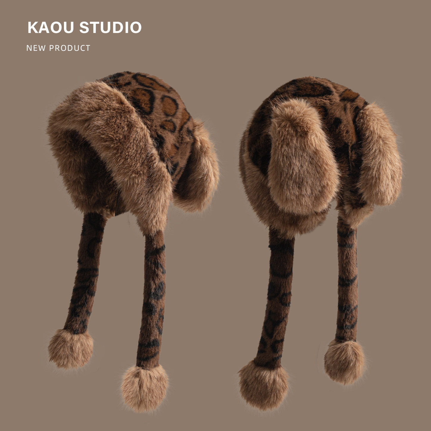 豹纹可爱耳朵毛绒帽女冬季保暖护耳骑车防风雷锋帽东北旅游风雪帽,服饰配件/皮带/帽子/围巾,帽子,淘宝优惠券,粉丝福利购,淘宝优惠卷