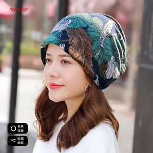 帽子女春秋老人包头帽头巾女防风帽化疗帽女薄透气睡帽光头月子帽