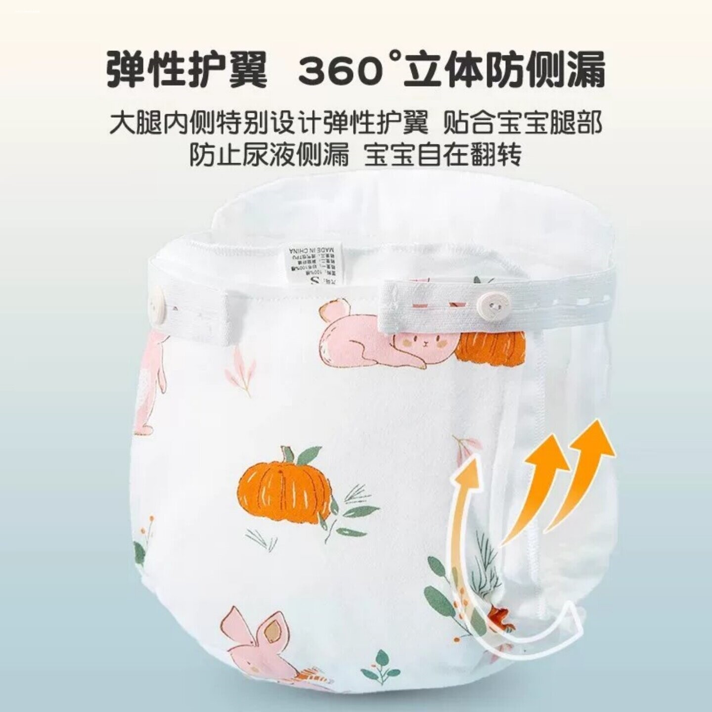 宝宝尿布裤纯棉纱布婴儿隔尿裤可洗儿童学习裤尿兜训练裤透气戒尿