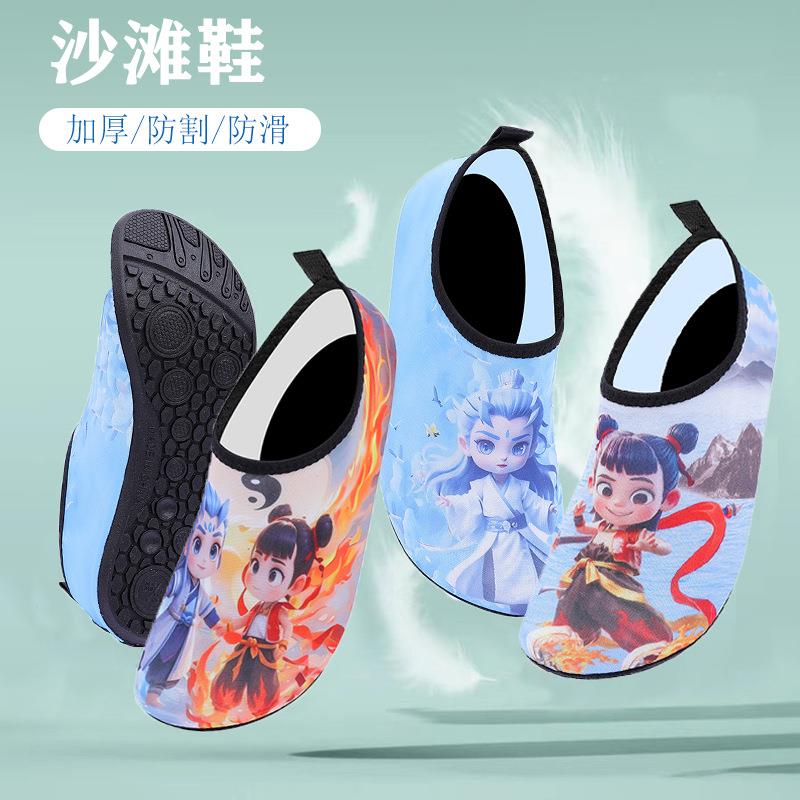 儿童水上乐园沙滩袜鞋防滑底游泳浮潜袜加厚面料耐磨蹭沙滩袜软底