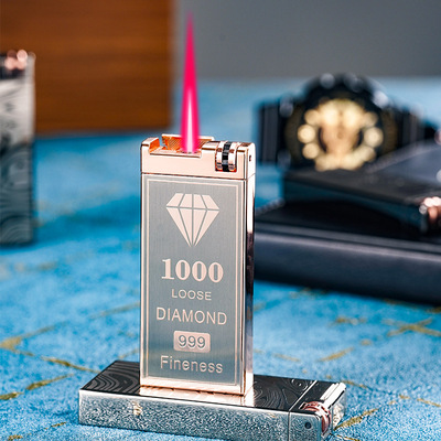 充气防风侧滑轮电池打火机创意