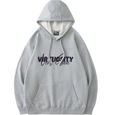 宽松大版韩风ins高级感连帽卫衣