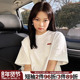 2025夏季 学院风宽松上衣潮 美式 新款 设计感超火白色正肩t恤女短袖