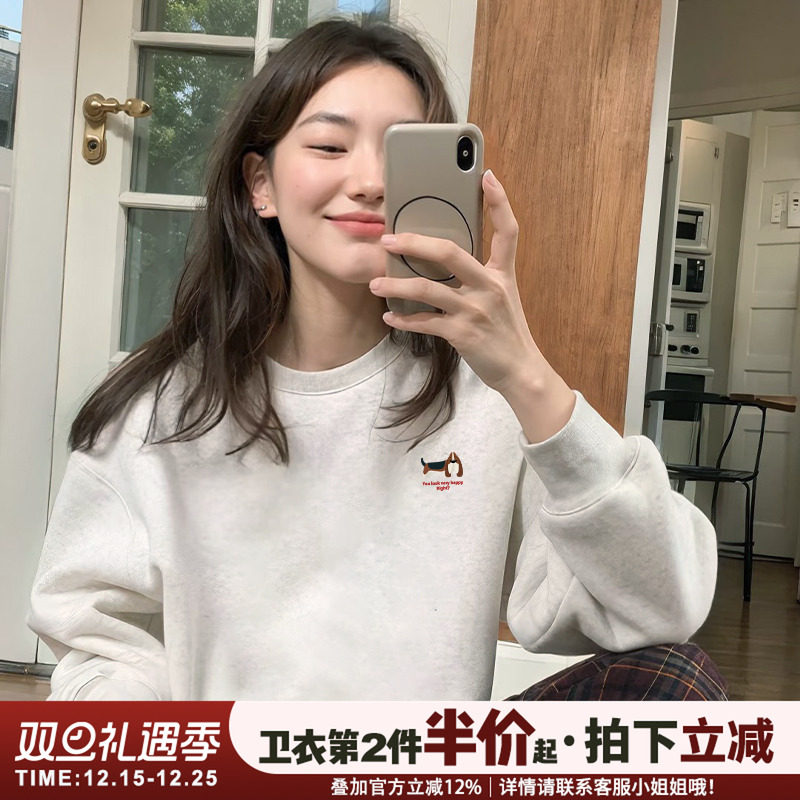 chic日常通勤宽松休闲百搭卫衣女