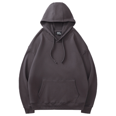 古着初秋季oversize风深灰色卫衣