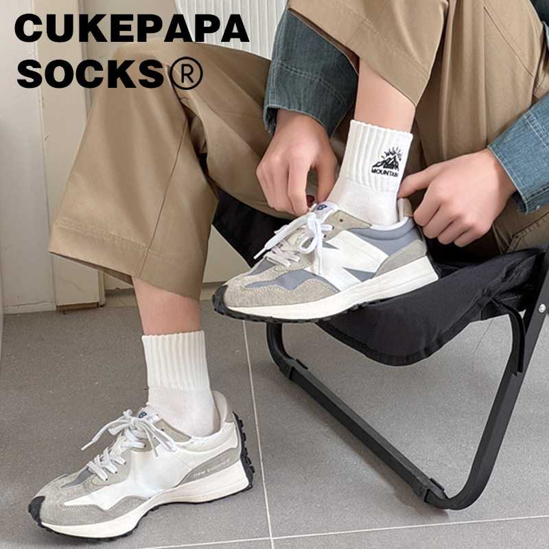 复古运动袜潮袜中短筒