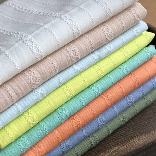 纯棉绣花布娃娃手工布料染色提花棉布森系布料diy童装花边面料