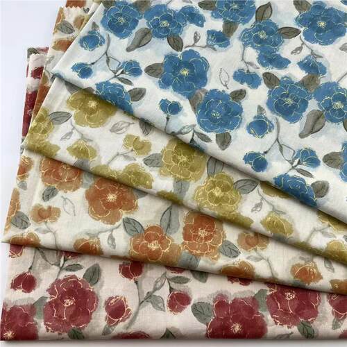 全棉府绸印花布料新款韩系ins童装女装碎花连衣裙家居服diy面料