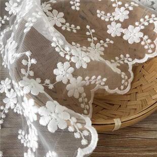 樱花蕾丝布料面料网纱纱布裙子婚纱包花束拍摄背景布DIY服装辅料