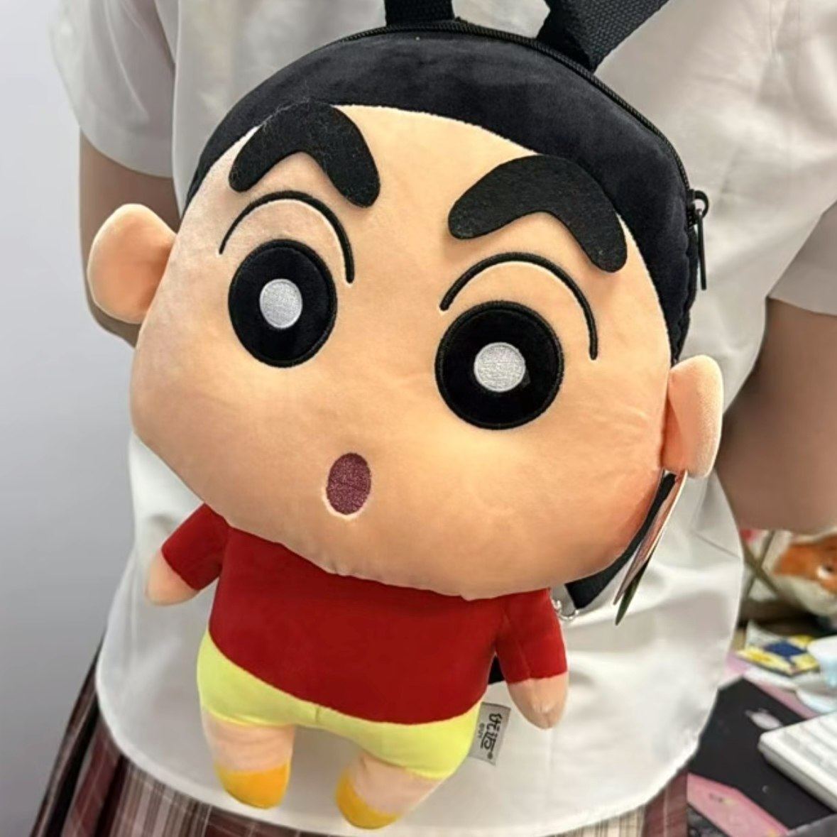 蜡笔小新公仔双肩包搞怪阿呆小白显眼包毛茸茸玩偶背包可爱卡通,模玩/动漫/周边/娃圈三坑/桌游,动漫挂件/文具,淘宝优惠券,粉丝福利购,淘宝优惠卷