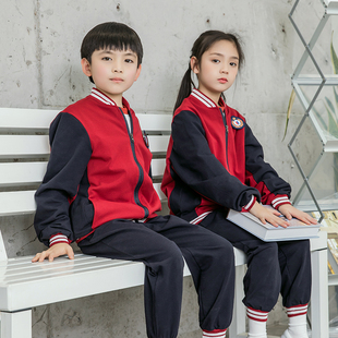 幼儿园园服中小学生校服儿童班服纯棉棒球服运动服春秋套装英伦风