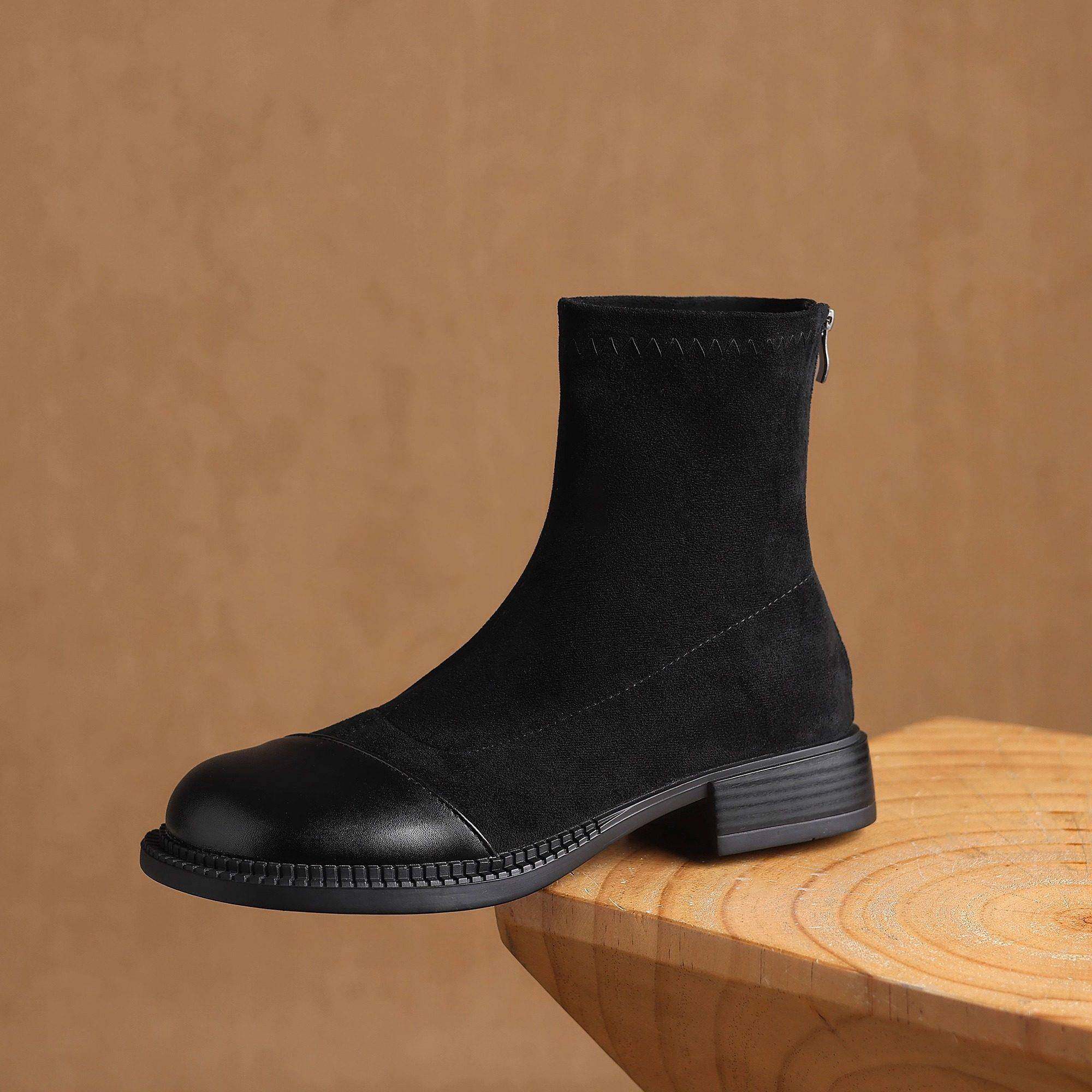 大码女靴子41到43短靴女鞋平底马丁靴40春秋冬季新款2026黑0120r,女鞋,时装靴,淘宝优惠券,粉丝福利购,淘宝优惠卷