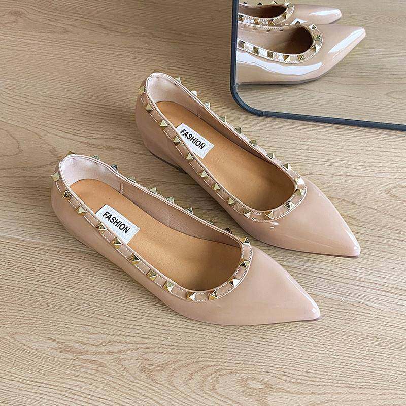 春季女性尖头平底鞋2026新风格与增高铆钉裙晚风温柔平0121n,女鞋,浅口单鞋,淘宝优惠券,粉丝福利购,淘宝优惠卷