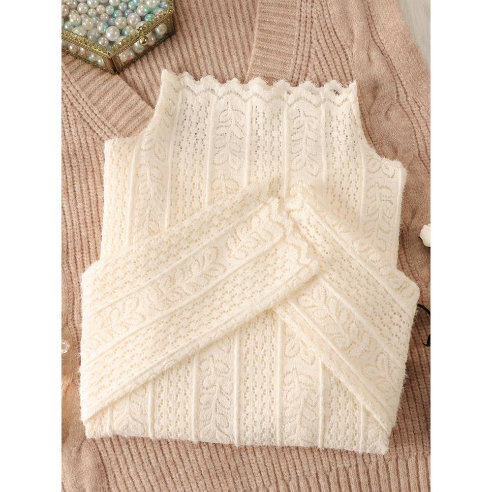 半高领磨毛加绒蕾丝打底衫女冬新款感洋气内搭加厚保暖小衫1208w