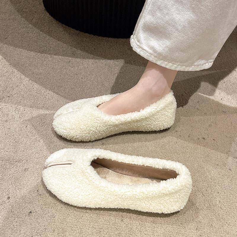 平底毛毛鞋女外穿2026新款春秋一脚蹬豆豆鞋白色浅口玛丽珍0125w,女鞋,时尚休闲鞋,淘宝优惠券,粉丝福利购,淘宝优惠卷