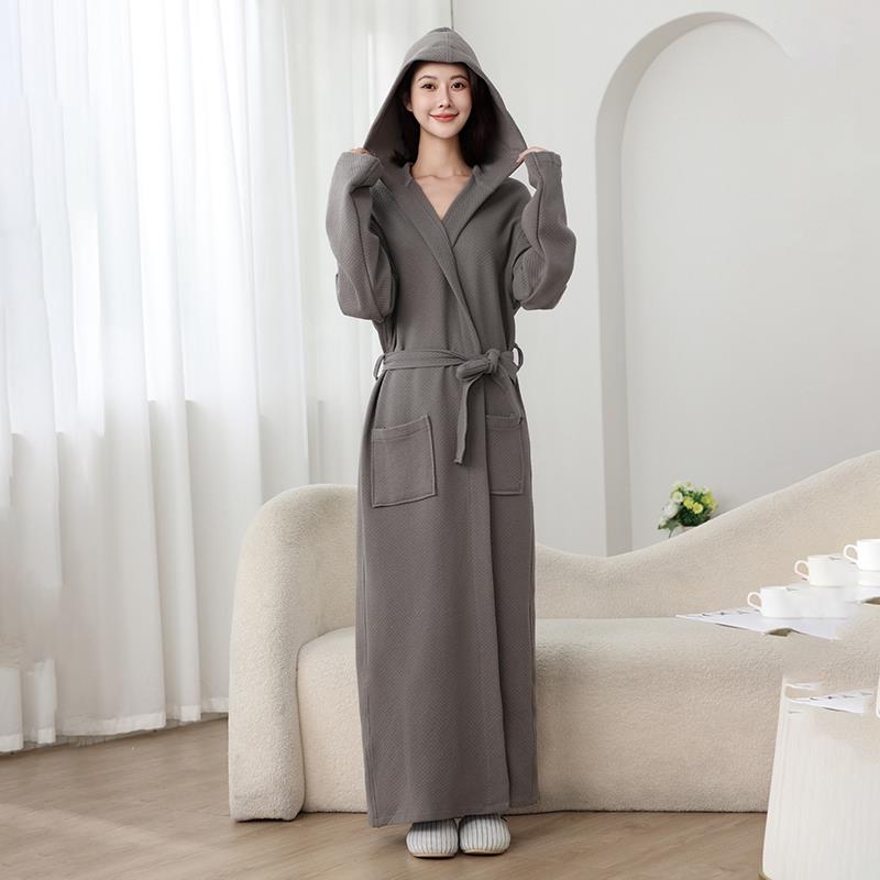 秋冬浴袍女加长款浴衣四季通用秋睡衣连帽男士睡袍2025新款1009c