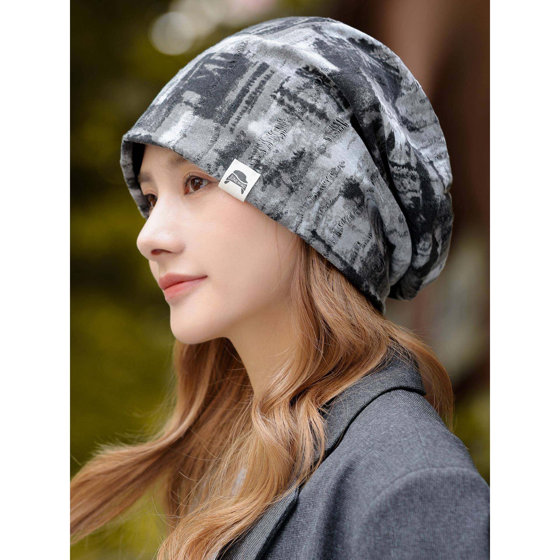 帽子女款秋冬季显脸小保暖堆堆帽2025新款洋气包头帽大头围1214r