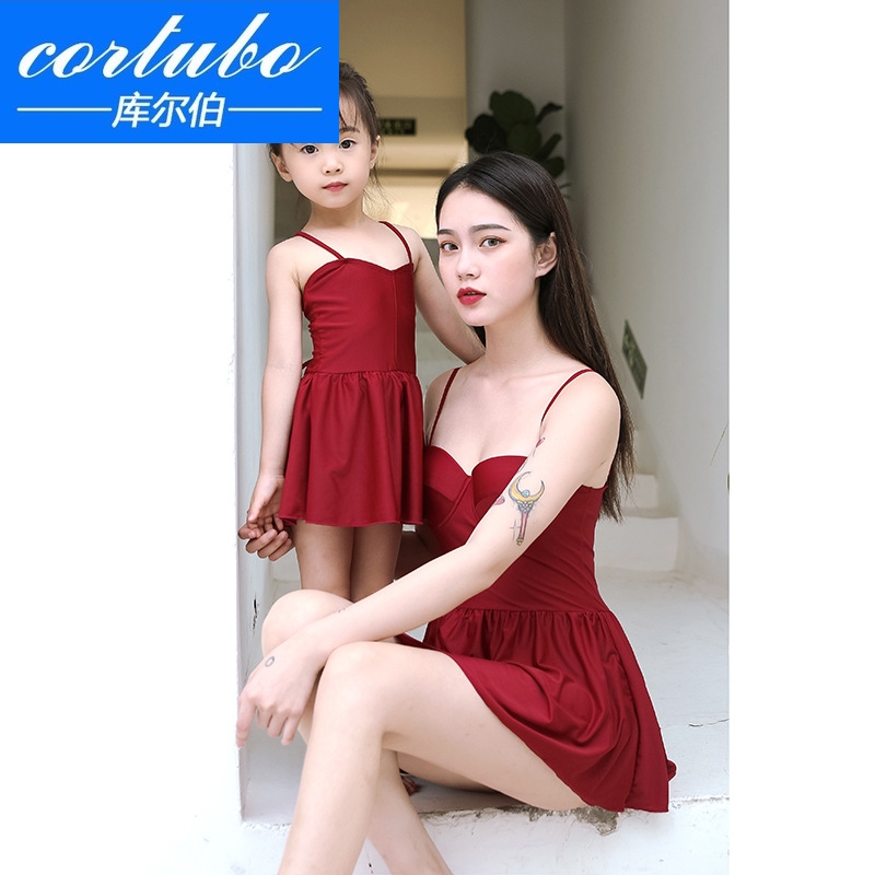 cortubo2018亲子母女吊带泳衣