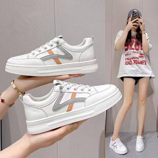 春款小白鞋女款2026新款春薄款透气百搭防滑运动板鞋一脚蹬0228d