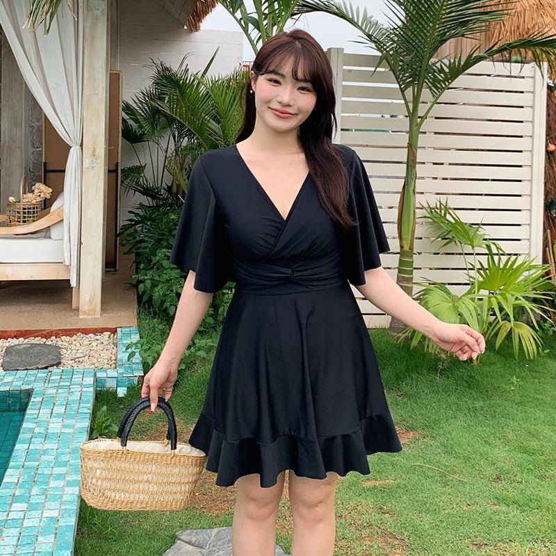 泳衣女加肥加大连体大码胖mm200斤遮肚显瘦保守300斤遮肉裙0930z