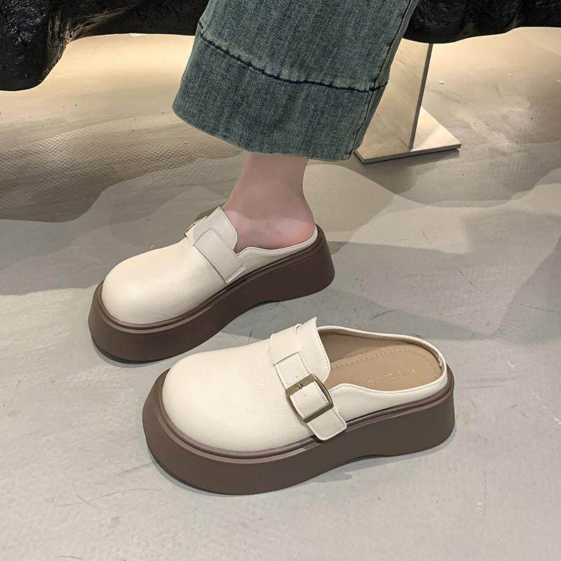 厚底皮带扣增高懒人一脚蹬包头拖鞋女2026春季新款百搭外穿0123r,女鞋,勃肯鞋/软木鞋,淘宝优惠券,粉丝福利购,淘宝优惠卷