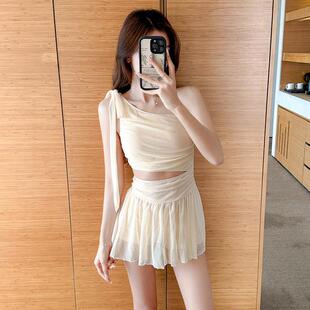 高级感温泉感绝美遮肚显瘦保守2026年新款 连体泳衣女0325r1 裙式