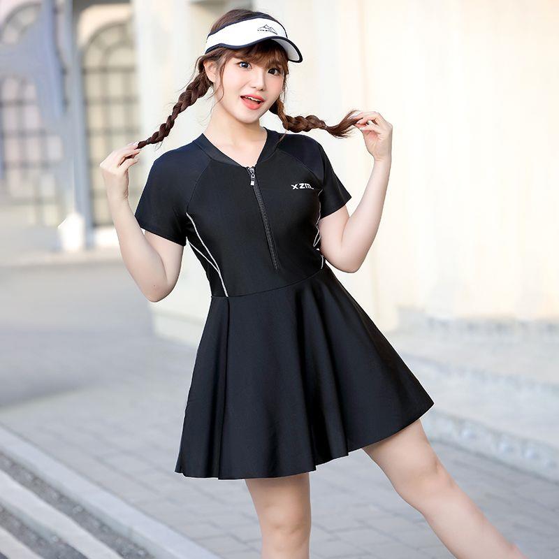 温泉连体泳衣女女女大码200斤游2025新款微胖MM显瘦0928kz