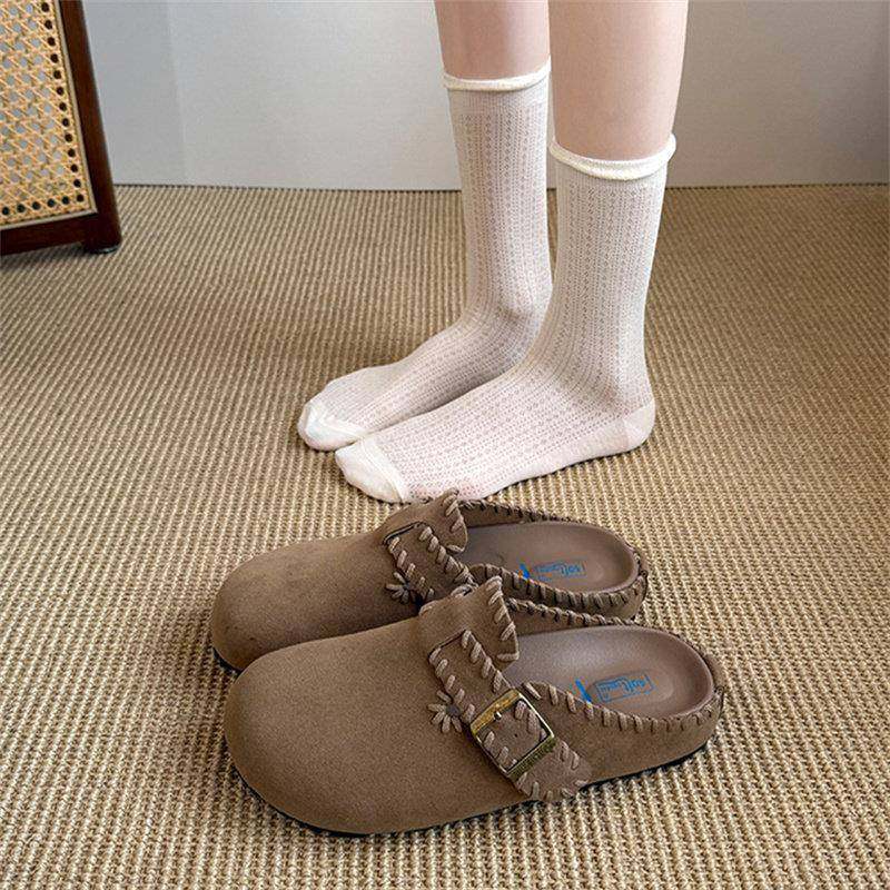 覆古勃肯鞋女2026新款春季平底半拖厚底时尚外穿舒适百搭包0123r,女鞋,勃肯鞋/软木鞋,淘宝优惠券,粉丝福利购,淘宝优惠卷