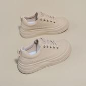 新款 0205z 2026厚底休闲板鞋 鞋 子女小个子显高百搭配裙子小白鞋