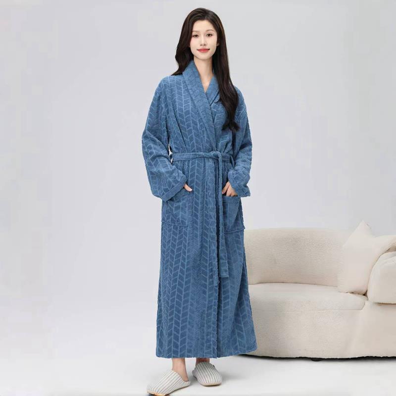 秋冬浴袍女士情侣2025新款加厚加长款男士睡袍1009c