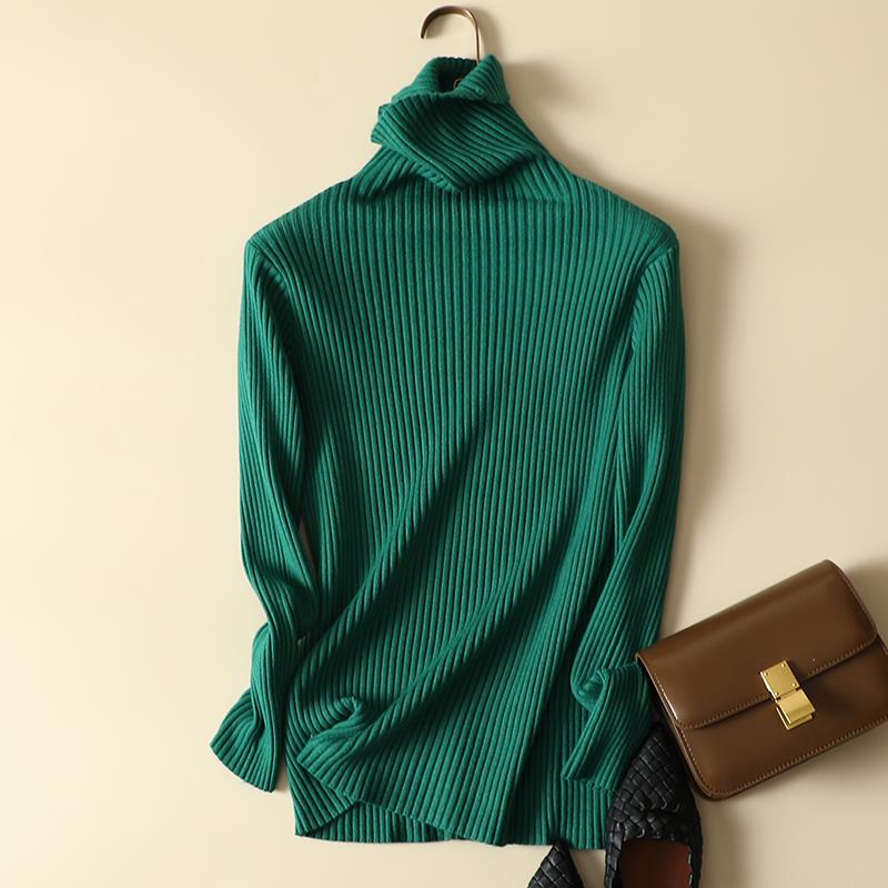 冬新款堆堆领加厚毛衣女修身洋气内搭显瘦高领针织打底衫1204w