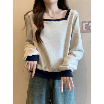 2026新款显瘦洋气打底衫长袖T恤女春秋款大码胖mm显瘦上衣0203w